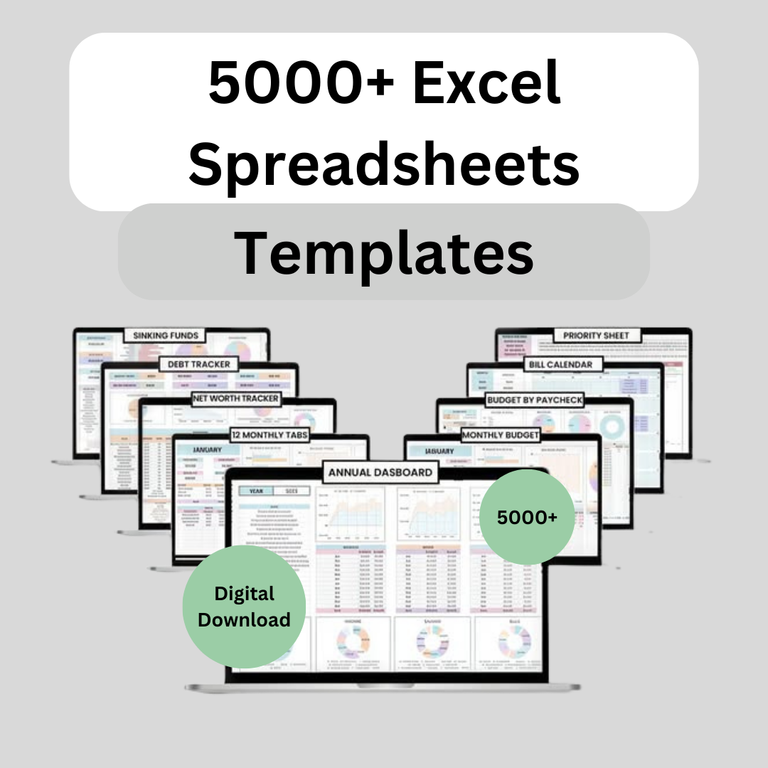 5000 Excel Templates