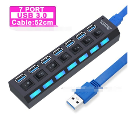 USB Hub 3.0 Hub Multi USB Splitter With Switch