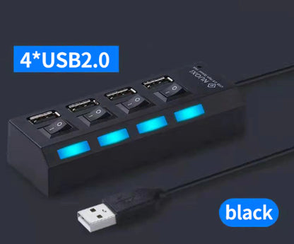 USB Hub 3.0 Hub Multi USB Splitter With Switch